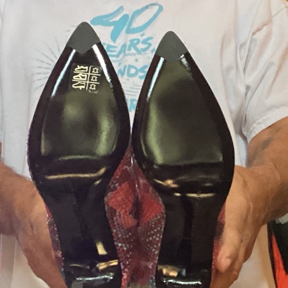 Marcell Von Berlin Pink Python Mid Calf Boots - Picture 9 of 9